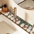 thumbnail image 2 of Yayeee Faucet Mat for Kitchen Sink 14.7" Diatomite Long Splash Guard Pad, Beige Snowmen, 2 of 7