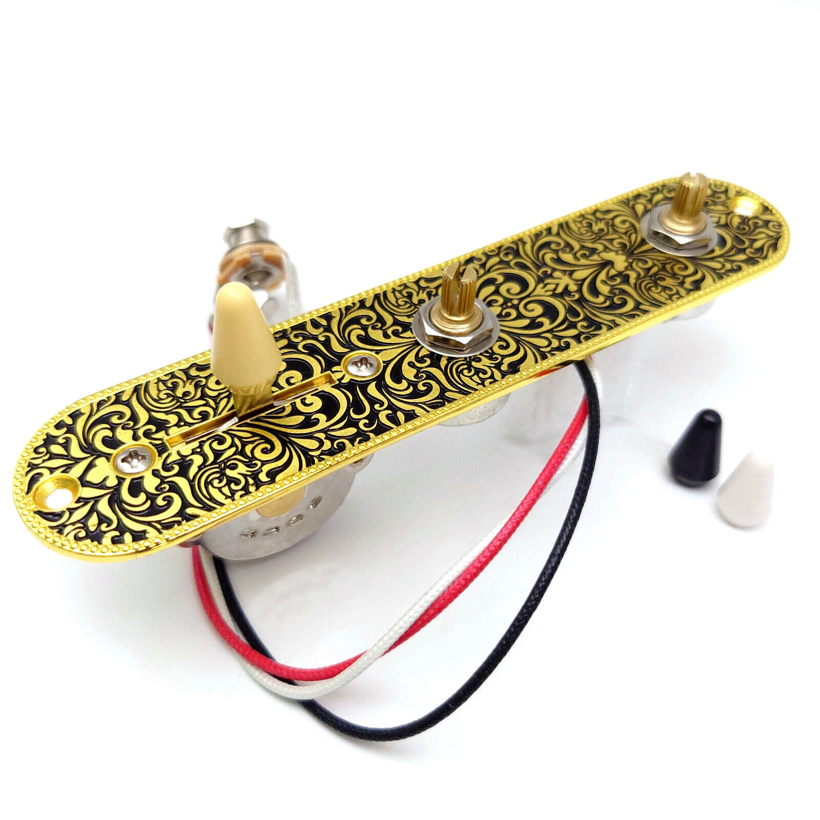 Prewired Loaded Guitar Control Plate 3 Way Switch Knob Copper Sha Gold for Tele TL Electric Guitars Replacement Parts