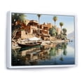 thumbnail image 2 of Designart "Niles Reflection Egypt The painting" Cityscapes Floater Framed Wall Art Living Room, 2 of 7