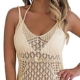 thumbnail image 5 of Babysbule Women's Crochet Knit Spaghetti Strap Swimsuit Cover Up, Hollow Out Beach Coverup Dress for Summer Vacation, 5 of 5