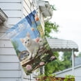 thumbnail image 3 of America Forever Spring White Cat House Flag 28 x 40 inch Double Sided Kitty Pink Roses Floral Summer Spring House Flag for Outdoor Cat Flag Yard Decoration, 3 of 5