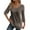 Brown, variant on Women's Casual Blouses Business Work Tops Solid Color Casual Round Neck Three Quarter Sleeve 3/4 Sleeve T-Shirt Loose Shirts 2025 Fall Outfits Coffee S-2XL