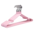 thumbnail image 3 of Perchas de de primera (paquete de 10), resistente antideslizante perchas para traje que ahorran espacio, perchas para suéte Rosa Baoblaze Estante de almacenamiento de suspensión de hierro, 3 of 8