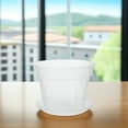 thumbnail image 2 of LEORX Sturdy Transparent Plastic Flowerpot for Indoor Plants and Gardening 1Set, 2 of 7