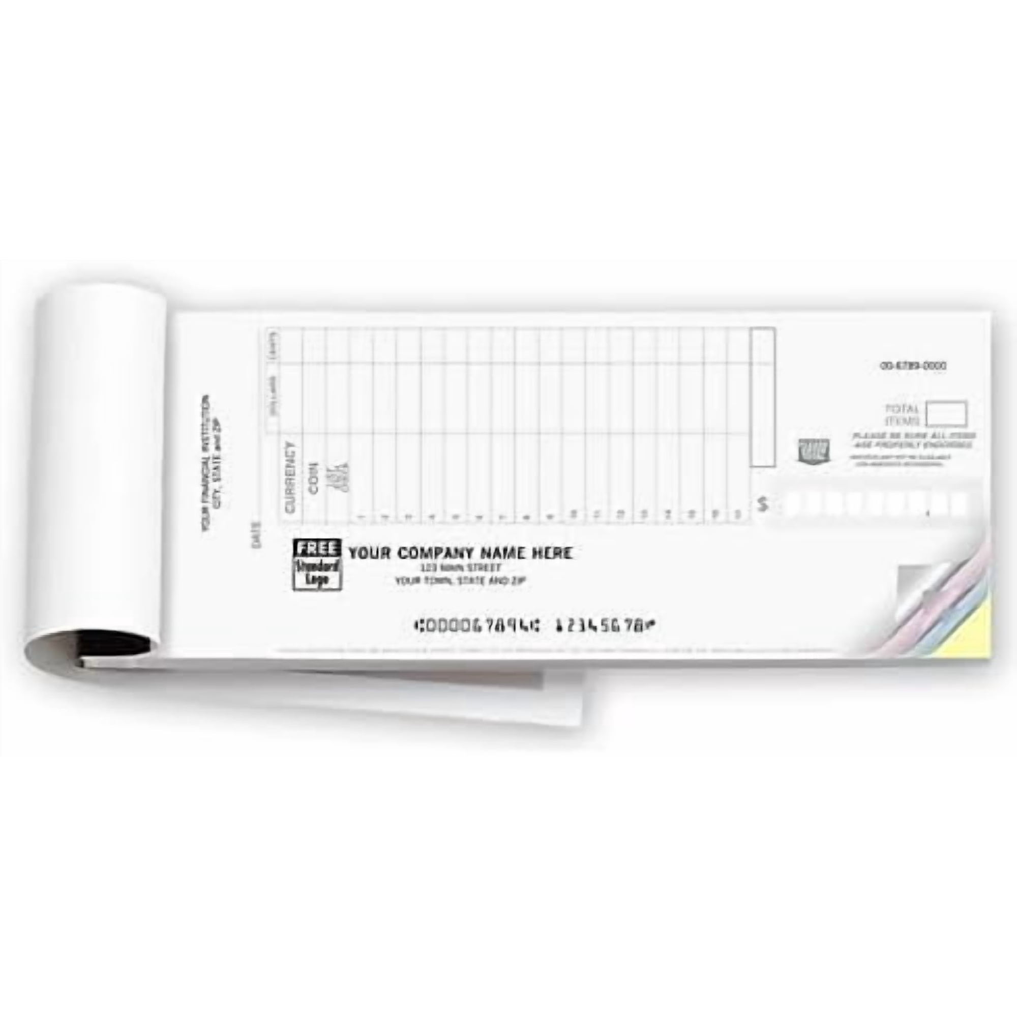 ABC Classic Design 1-Part Deposit Tickets, Booked Format (200 Slips)