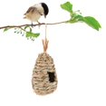 thumbnail image 3 of Casas de Pájaros para Exteriores, Colgantes Tejidas a Mano, Casa de Pájaros, Nido de Pájaro, Escondite, Cabaña, Bolsillos para Posarse, para Exteriore Calabaza Soledad casa nido, 3 of 7