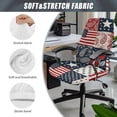 thumbnail image 6 of POLERO USA Flag Patchwork Anti Slip All-in-One Computer Office Chair Covers, Stretch Elastic Cloth High Back Chair Slipcover for Dining, 6 of 7