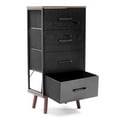 thumbnail image 5 of Black Accent Chest 4 Drawer Storage Organizer - Modern Wood Dresser for Bedroom Living Room, 5 of 9