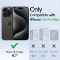 thumbnail image 2 of JETech Electroplated Case for iPhone 15 Pro Max 6.7-Inch, Camera Lens Full Protection, Compatible with MagSafe Wireless Charging, Shockproof Soft TPU Phone Cover (Black), 2 of 7