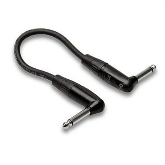 Hosa Technology REAN Right-Angle to Right-Angle Pro Guitar Patch Cable, 12"