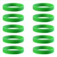 thumbnail image 1 of 10X Brazalete de Puno Munequera Pulsera de Elasticidad de Moda de Goma de Silicona Verde, 1 of 3