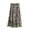 Brown, variant on Womens Midi Skirt Bohemian Printed Elastic Waist Pleated Flowy Skirt Soft Breathable Casual Bottoms For Beach Daily Dating Vacation Spring Summer Wear