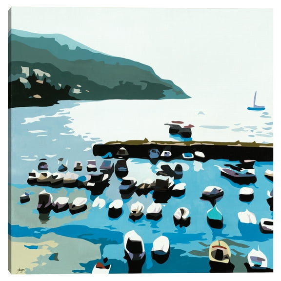 Boats by Bethann Lawson Canvas Art Print