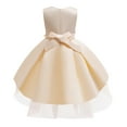 thumbnail image 3 of 9Y Big Girls Dress Big Girls Princess Dress Party Dress 10Y Girls Sleeveless Tulle Dress Yellow, 3 of 6