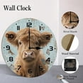 thumbnail image 4 of ZXCXRQFa Highland Cow Baby Wall Clocks Battery Operated 10 Inch Silent Non-Ticking Quiet Desk Clock Decor for Living Room Home Office School Kitchen, 4 of 7