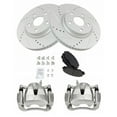 thumbnail image 2 of TRQ Front Brake Calipers Ceramic Pads & Drilled Rotors Fits Select Corolla Matrix RAV4, 2 of 8