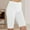 White, variant on JJHGVB Shorts for Women Yoga Shorts Women Sport Yoga Solid Mid Thigh Stretch Cotton High Waist Comfort Pocket Active Short Leggings High Waisted Pants Summer Pants Black L