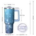 thumbnail image 2 of 40oz Snowflakes Tumbler with Lid and Straw, Stainless Steel Cup with Handle Red Bowknot Travel Coffee Mug, Christmas Presents, 2 of 4