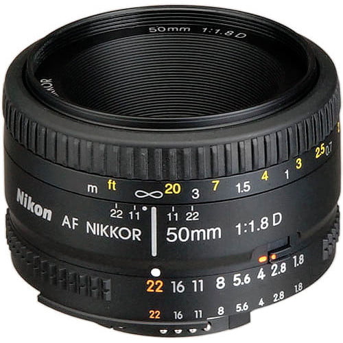 Nikon AF Nikkor 50mm f/1.8D Standard Lens - Walmart.com