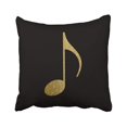 thumbnail image 1 of BSDHOME Housse de Coussin note Musicale Or Noir 16x16 Pouces, 1 of 1