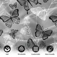 thumbnail image 2 of Flymme Twin Sheet Set ,3 Piece Grey Butterfly Bed Sheets for Twin Size Bed,Soft and Breathable,Black & White Floral Printed Bedding with Deep Pocket, 2 of 8