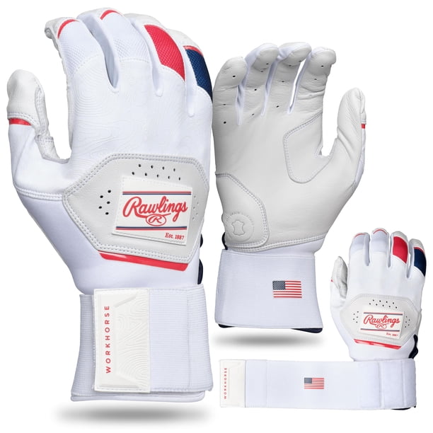 Guantes de bateo de béisbol Rawlings Workhorse Adult LRG
