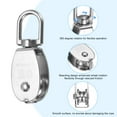 thumbnail image 4 of Uxcell 304 Stainless Steel Single Pulley Double Pulley Block Load 77/165lbs M15/M20 2 Pack, 4 of 6