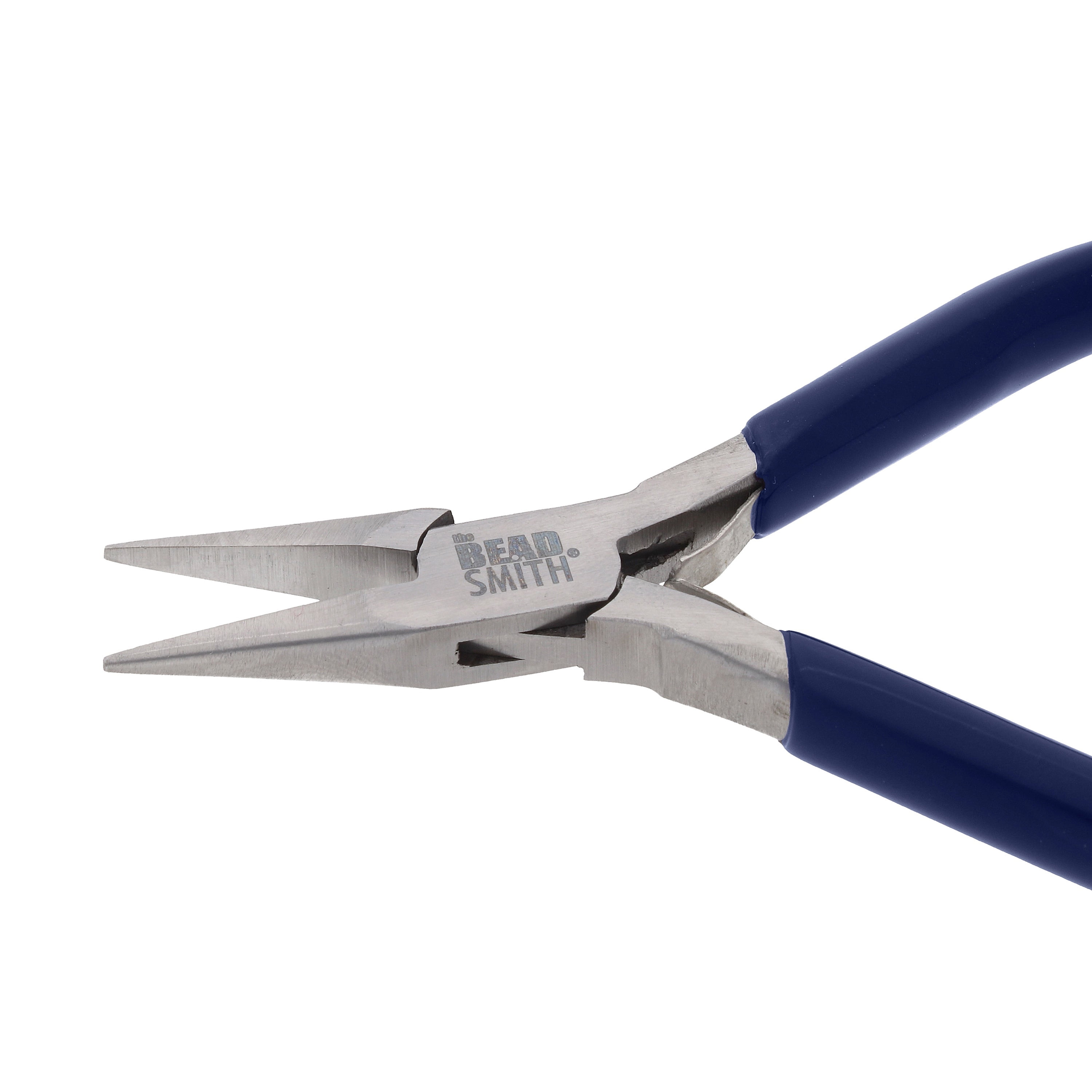The Beadsmith Chain-Nose Pliers 4-1/2" Long with Fine Tips and Navy Blue Handles, Jewelry Making and Repair Tool