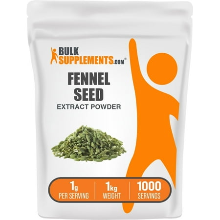 BulkSupplements Fennel Extract Powder - 1g per Serving - 1 Kilogram (2.2 lbs) - 1000 Servings