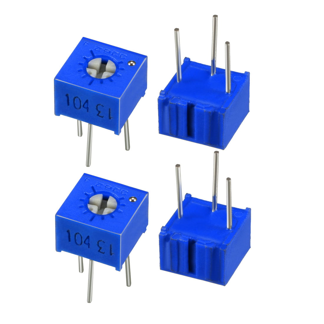 uxcell 150 Pcs 10K Ohm Variable Resistors Top Adjustable Horizontal Cermet Potentiometer