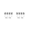 thumbnail image 7 of Detroit Axle - Rear Ceramic Brake Pads for Ford 2019 2020 2021 2022 2023 Ranger, Brake Pads with Hardware Assembly Replacement, 7 of 7