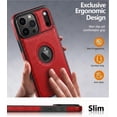thumbnail image 4 of For Apple iPhone 18 Pro Max / iPhone 17 Pro Max Case, PU Premium Leather Slim Shockproof Cover, Red, 4 of 6