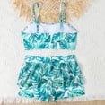 thumbnail image 4 of Bovxnpu Girls' 2 Piece Swimwear Sets Girls Tankini Swimwear Ruffled Mesh Skirt Boy Short 2-Piece Swimwear (Girl's or Girl's Plus), 4 of 7