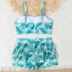 thumbnail image 4 of Traje de baño de 2 piezas para mujer, trajes de baño para mujer, conjunto de traje de baño de dos piezas con estampado de verano para niños, top de poliéster para niños, 4 of 7