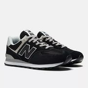 New Balance ML574EVB: Men's 574 Core Sneaker, BLACK/WHITE