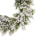 thumbnail image 5 of Northlight Glittered and Frosted Berry and Eucalyptus Artificial Christmas Wreath - 24" - Unlit, 5 of 8