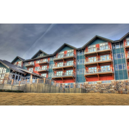 - Peel-n-Stick Poster of Landscape Buildings Hotel Hdr Lodge Sky Poster 24x16 Adhesive Sticker Poster Print