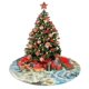 thumbnail image 4 of Falda para árbol de Navidad E-Evee, suave y divertida, decoración navideña navideña de estilo rústico de 36", 4 of 4