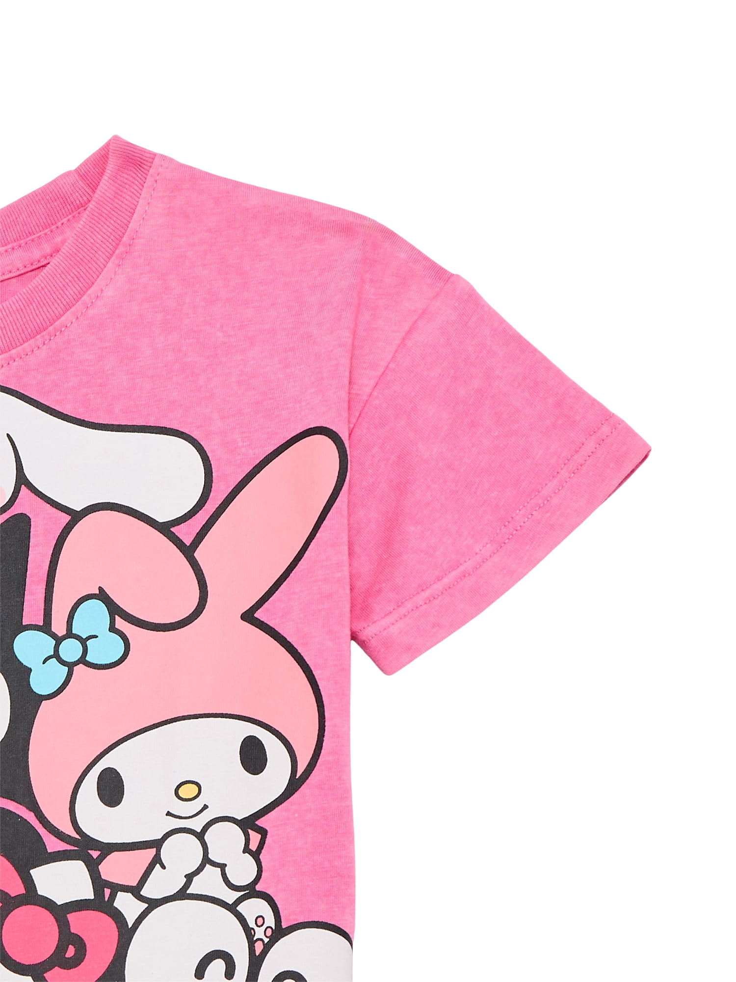 Hello Kitty and Friends Toddler Graphic Crewneck Tee, Sizes 12M-5T