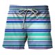 thumbnail image 1 of WILLBEST Pantalones Cortos de Playa con Estampado de Rayas para Hombre, Pantalones Cortos Casuales de Verano, 1 of 2