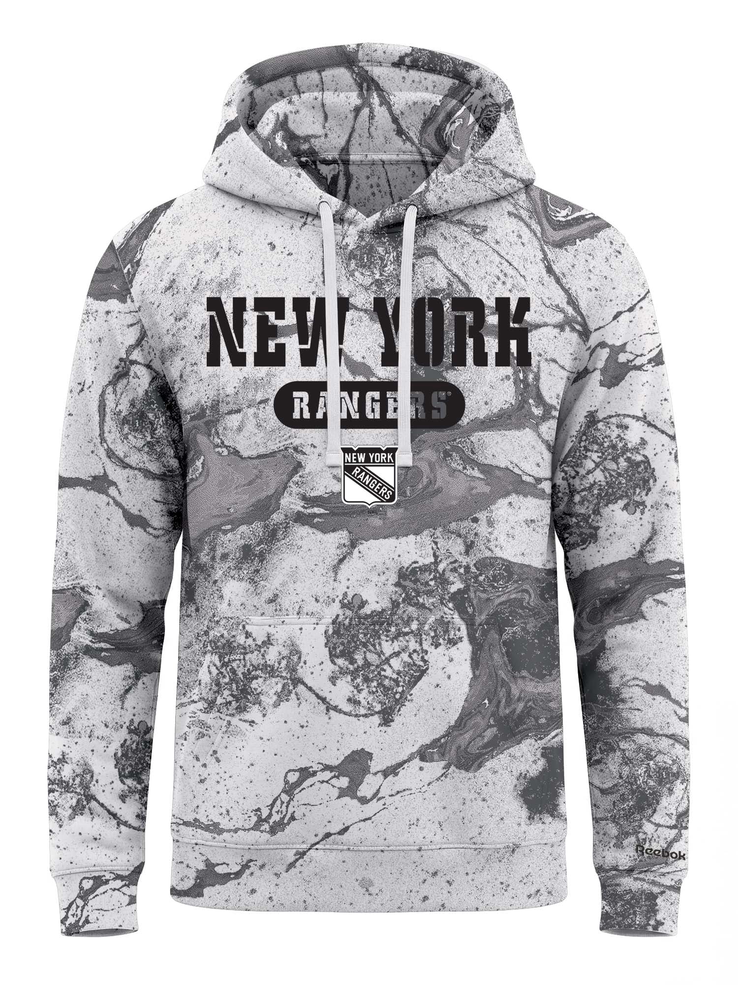 New York Rangers Reebok Mens All Over Print Hooded Sweatshirt
