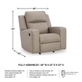 thumbnail image 4 of Bowery Hill Faux Leather Contemporary Pull-tab Reclining Motion Pebble Recliner, 4 of 9