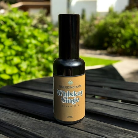 Whiskey Singe Scented Beard oil by NailedInColor, Men's Beard Grooming, Skin Protection, Moisturizer, Toiletry, 2 Fl oz, Management