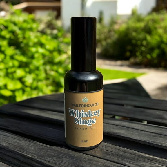 Whiskey Singe Scented Beard oil by NailedInColor, Men's Beard Grooming, Skin Protection, Moisturizer, Toiletry, 2 Fl oz, Management