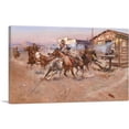 thumbnail image 1 of ARTCANVAS Smoke Of a 45 1908 Canvas Art Print by Charles Marion Russell - Size: 18" x 12" (0.75" Deep), 1 of 9