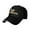 Black, variant on American International College Casual Sandwich Baseball Cap Adjustable For Men For Women
