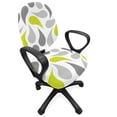thumbnail image 1 of Geometric Office Chair Slipcover, Abstract Paisley Design Middle Inspired Retro Ornate, Protective Stretch Decorative Fabric Cover, Standard Size, Yellow Green Grey White, by Ambesonne, 1 of 5
