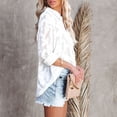thumbnail image 2 of Chemise Longue à Col pour Femmes, Blouse en Polyester Pur, T-Shirt pour Femmes, Blouse Multifonctionnelle Couleur Unie, 2 of 5
