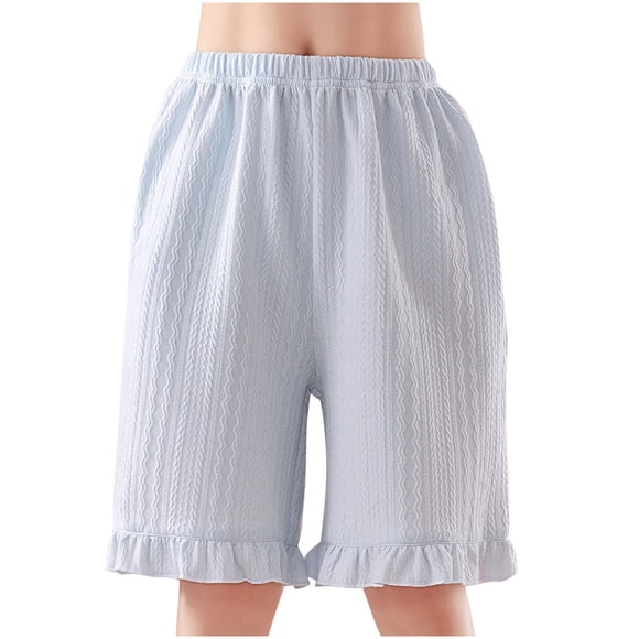 Odeerbi 3-14 Años Niñas Bermudas de Pantalones Cortos de Pijama de Algodón Pantalones Cortos de Pijama Con Volantes Pantalones Cortos de Elásticos Pantalones Cortos Deportivoses