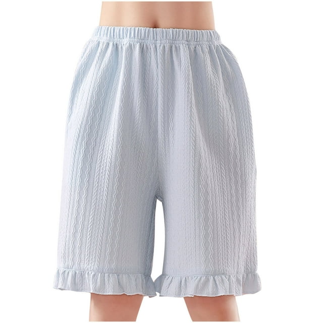 Odeerbi 3-14 Años Niñas Bermudas de Pantalones Cortos de Pijama de Algodón Pantalones Cortos de Pijama Con Volantes Pantalones Cortos de Elásticos Pantalones Cortos Deportivoses